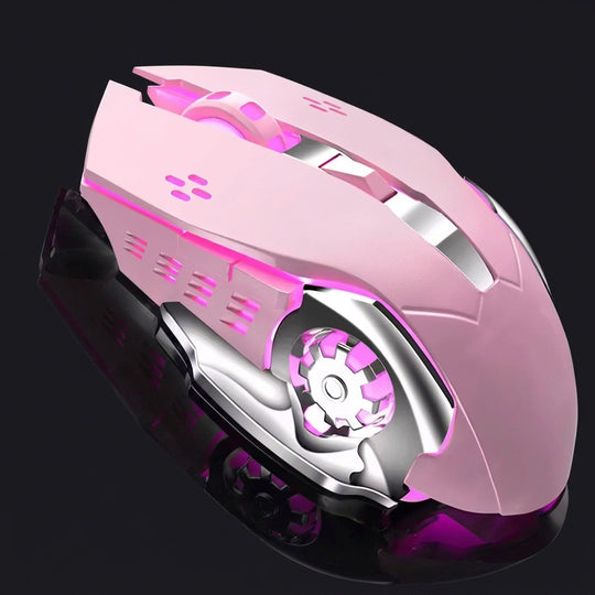 Silent Backlit Wireless Rechargeable Gaming Mouse for PC and Laptop