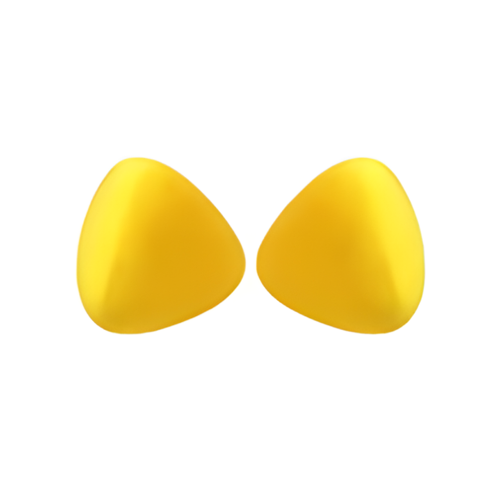 Yellow silicone earplugs
