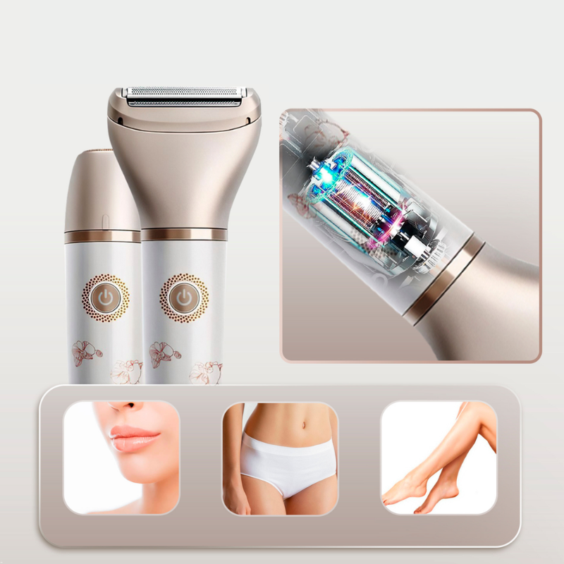 Cordless Dual-Head Electric Lady Shaver for Wet and Dry Hair Removal