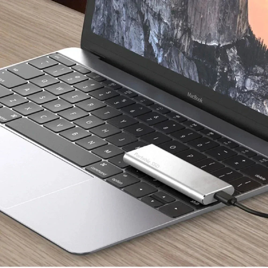 Ultra Slim Aluminum Portable External Hard Drive for Laptop and Travel Storage