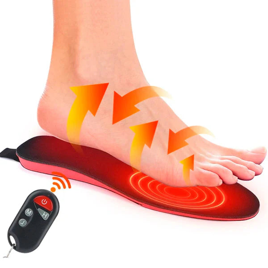 Rechargeable Wireless Heated Insoles for Warm Feet in Cold Weather