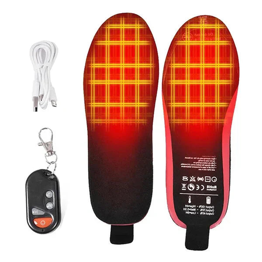 Rechargeable Wireless Heated Insoles for Warm Feet in Cold Weather