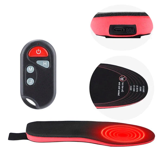 Rechargeable Wireless Heated Insoles for Warm Feet in Cold Weather
