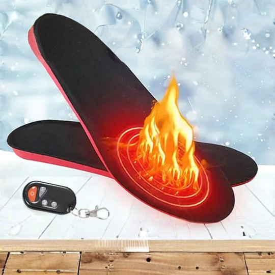 Rechargeable Wireless Heated Insoles for Warm Feet in Cold Weather