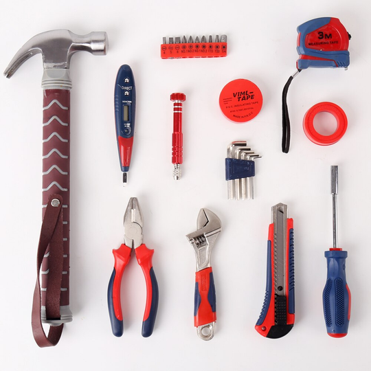 Rugged Hammer-Shaped Portable Tool Storage Box with Carry Handle for DIY and Garage