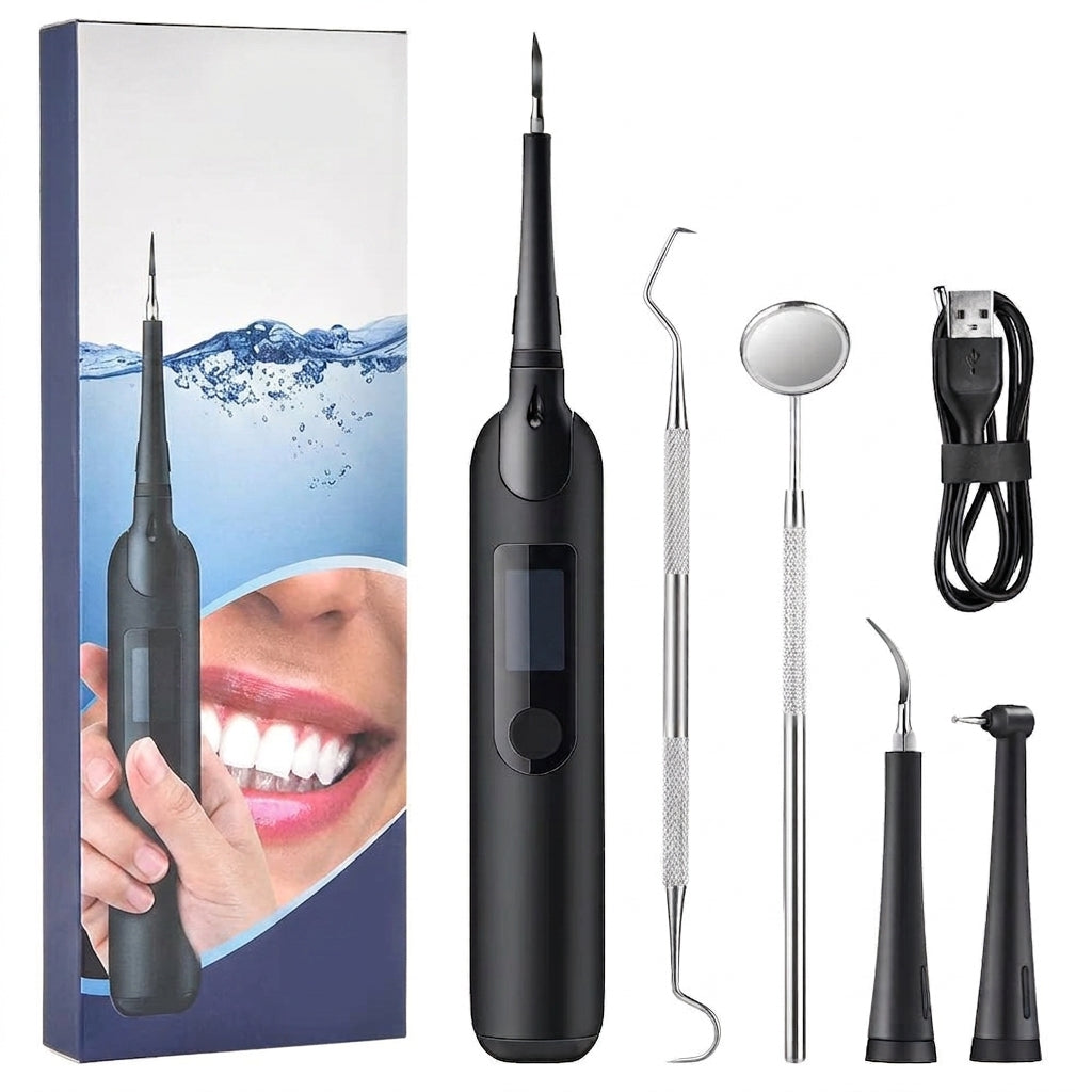 Cordless Waterproof Electric Dental Scaler with LED Light for At-Home Teeth Cleaning