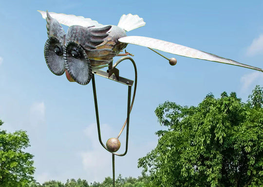 Owl wind spinner garden