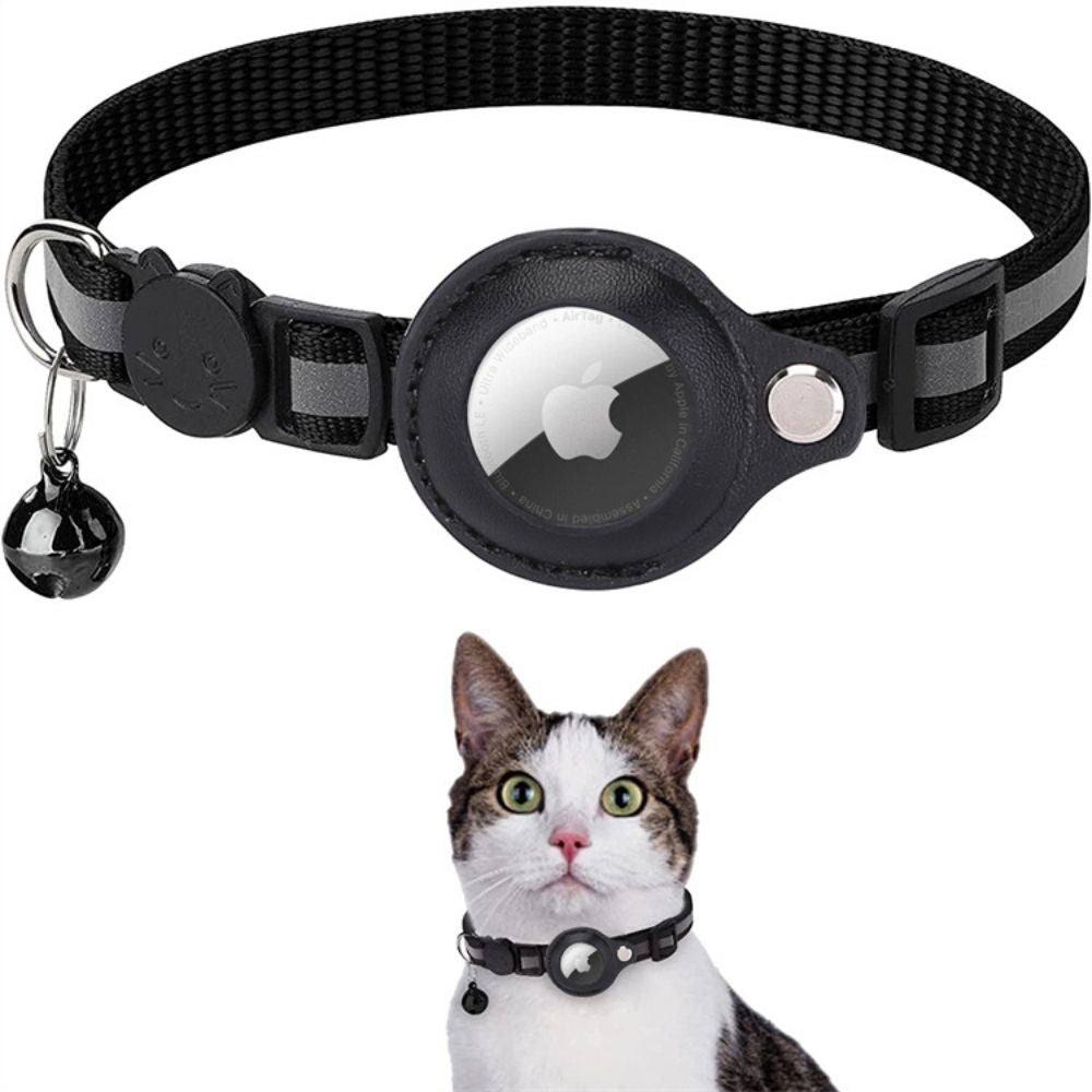 Reflective Cat Collar with GPS Tracker Holder for Safe Outdoor Tracking