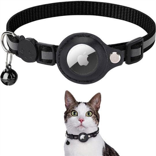 Reflective Cat Collar with GPS Tracker Holder for Safe Outdoor Tracking