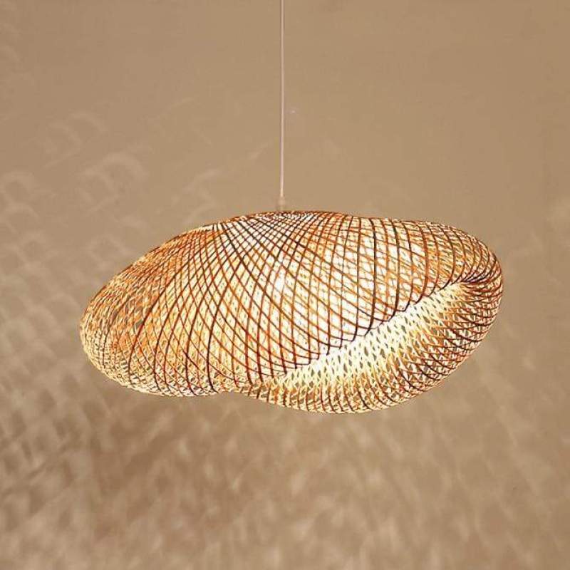 Woven Bamboo Globe Pendant Lamp for Dining Room and Kitchen
