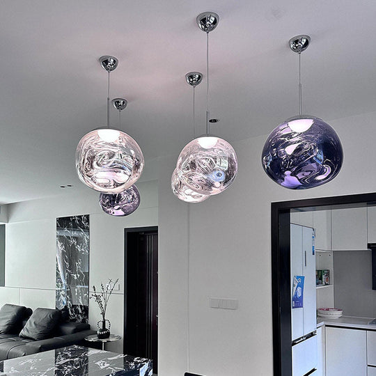 Nordic Lava Glass Pendant Light for Dining and Living Spaces