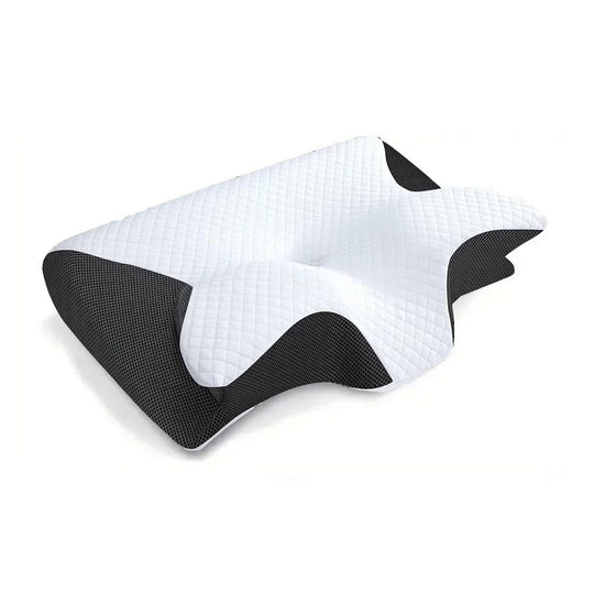 White black ergonomic memory foam pillow