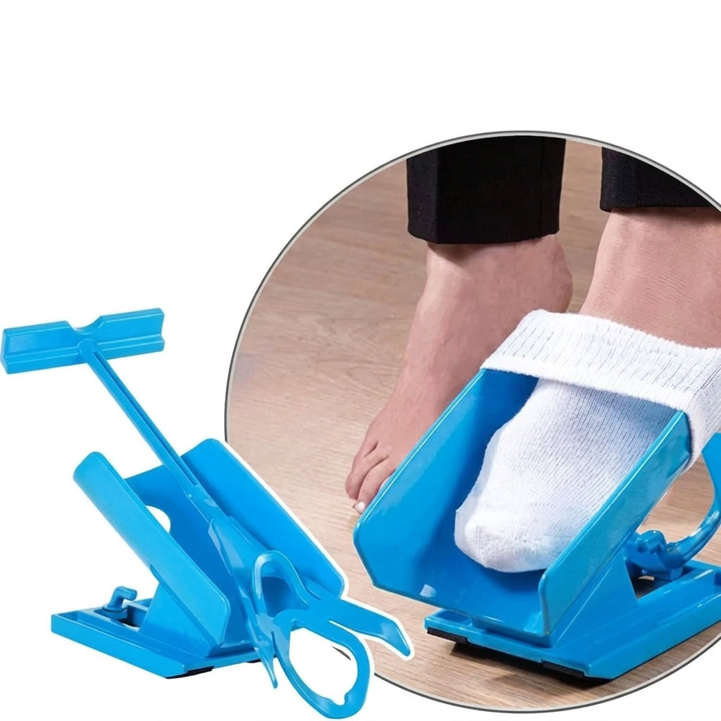 Easy Reach Sock Aid Kit with Handle and Shoehorn for Effortless Dressing