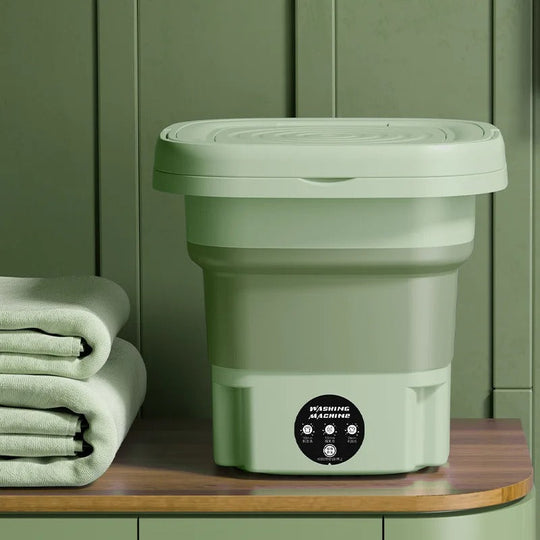Light green portable mini washing machine