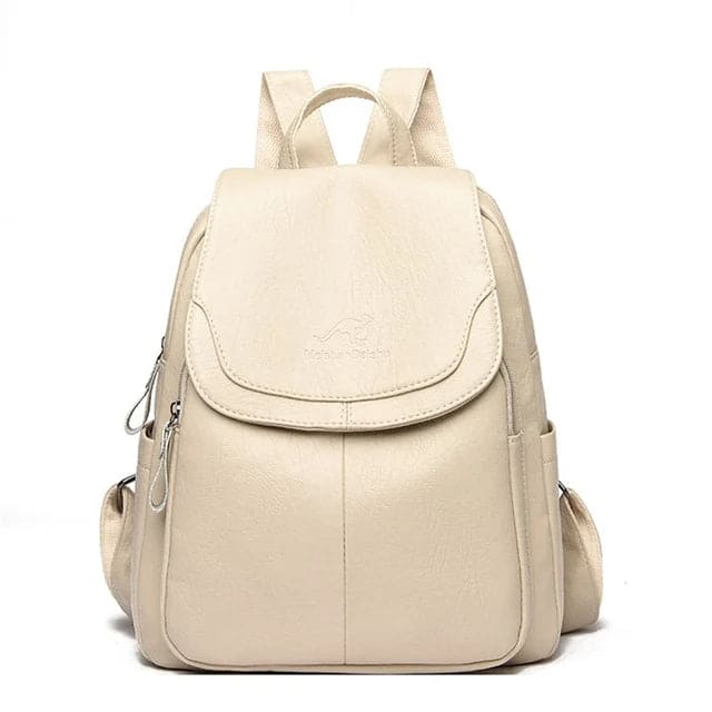 Soft Leather Anti-Theft Backpack for Women with Timeless Style