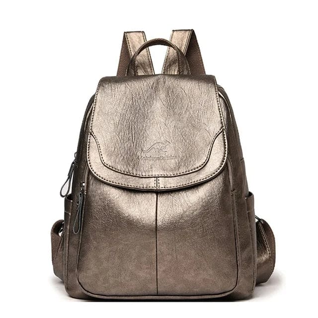 Soft Leather Anti-Theft Backpack for Women with Timeless Style