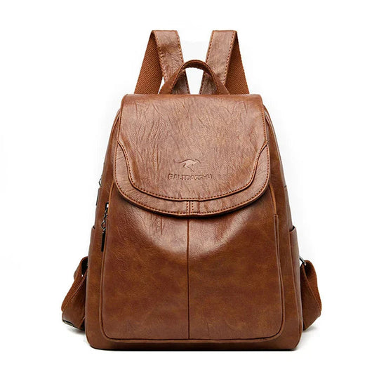 Soft Leather Anti-Theft Backpack for Women with Timeless Style