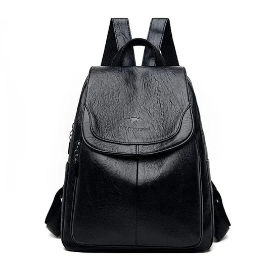 Soft Leather Anti-Theft Backpack for Women with Timeless Style