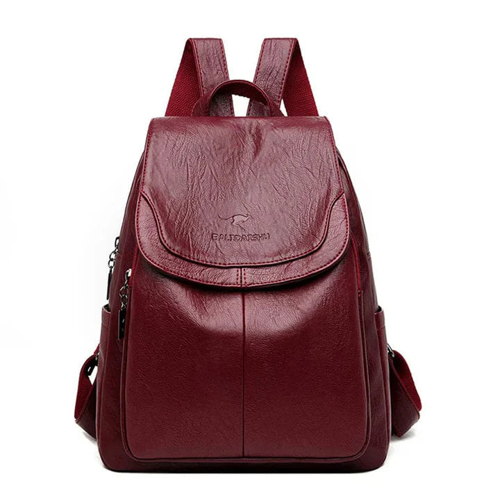 Soft Leather Anti-Theft Backpack for Women with Timeless Style