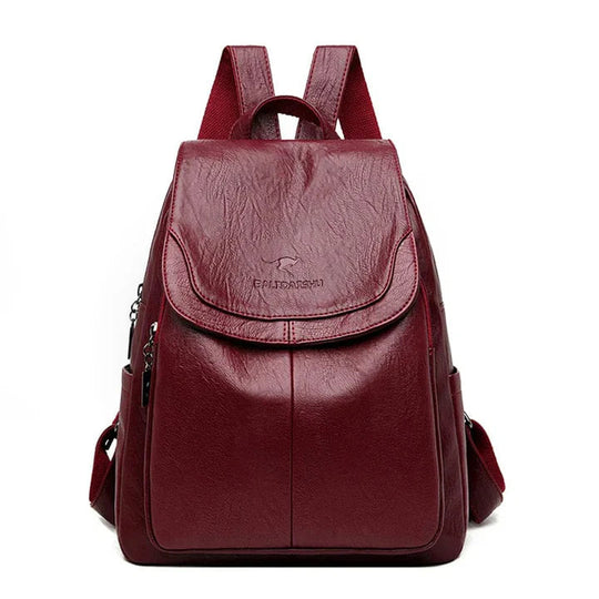 Soft Leather Anti-Theft Backpack for Women with Timeless Style