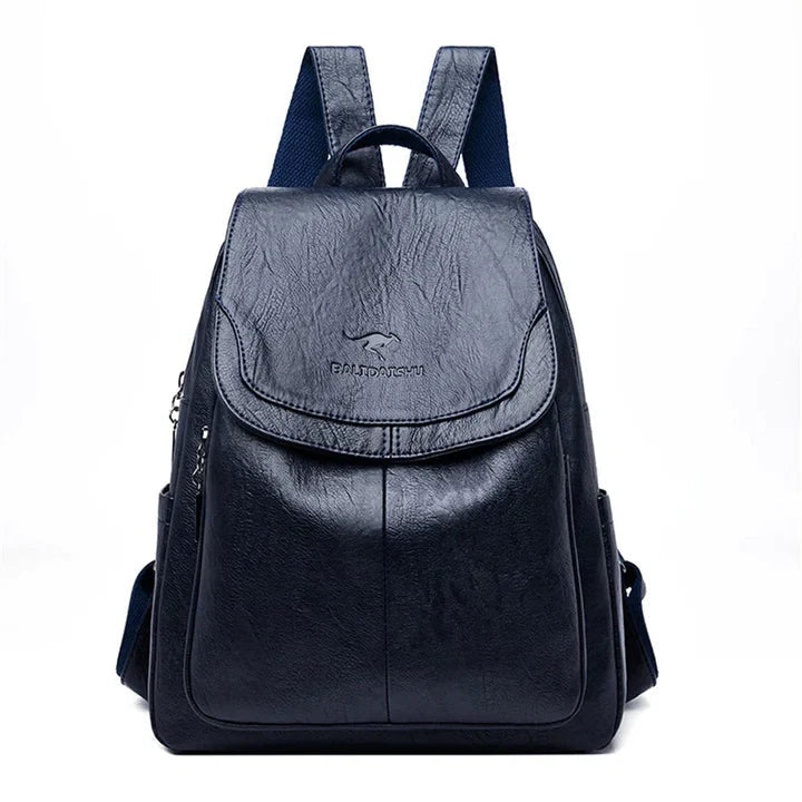 Soft Leather Anti-Theft Backpack for Women with Timeless Style