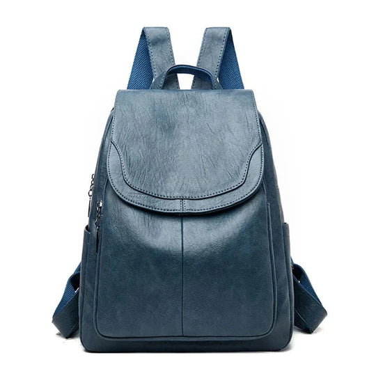 Soft Leather Anti-Theft Backpack for Women with Timeless Style