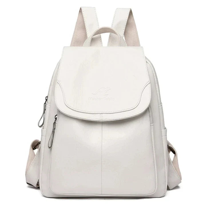 Soft Leather Anti-Theft Backpack for Women with Timeless Style