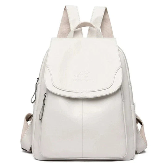 Soft Leather Anti-Theft Backpack for Women with Timeless Style