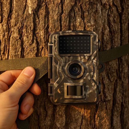 Camouflage No-Glow Night Vision Trail Camera for Outdoor Wildlife Monitoring