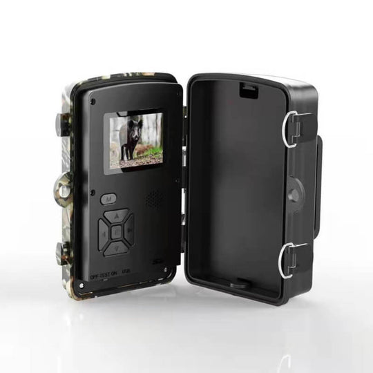 Camouflage No-Glow Night Vision Trail Camera for Outdoor Wildlife Monitoring