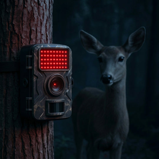 Camouflage No-Glow Night Vision Trail Camera for Outdoor Wildlife Monitoring