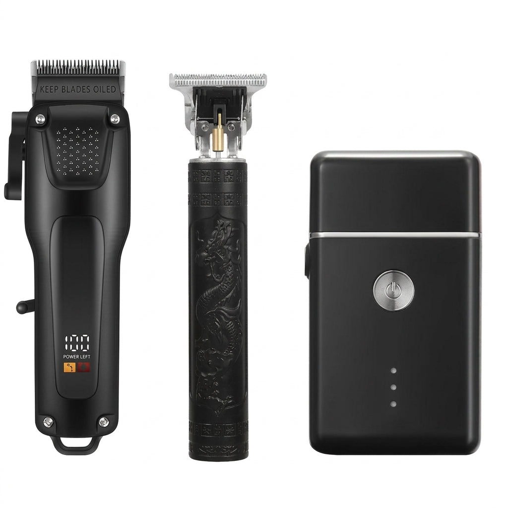 Professional Cordless Hair Clipper and Beard Trimmer Grooming Kit