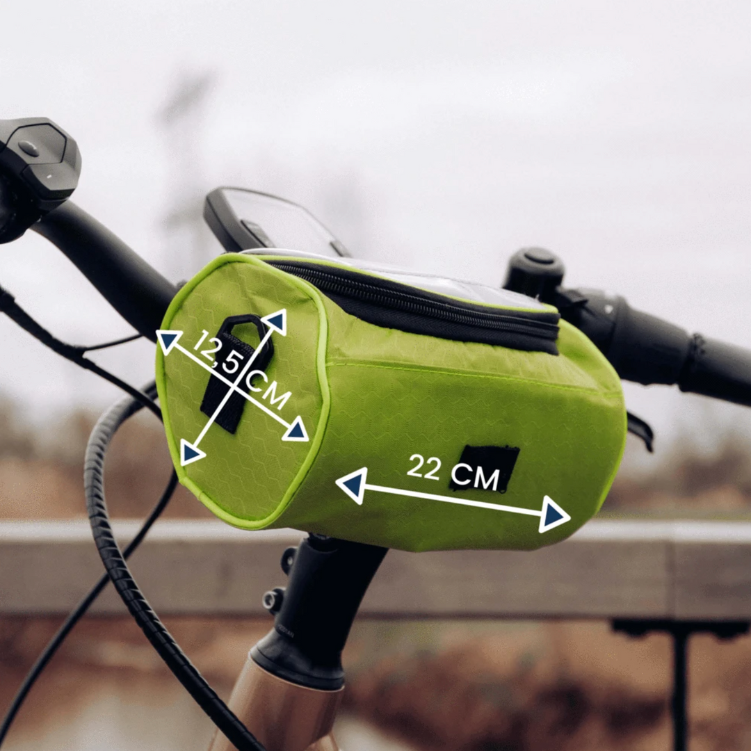 Waterproof Bicycle Handlebar Bag with Touchscreen Phone Holder for Cycling