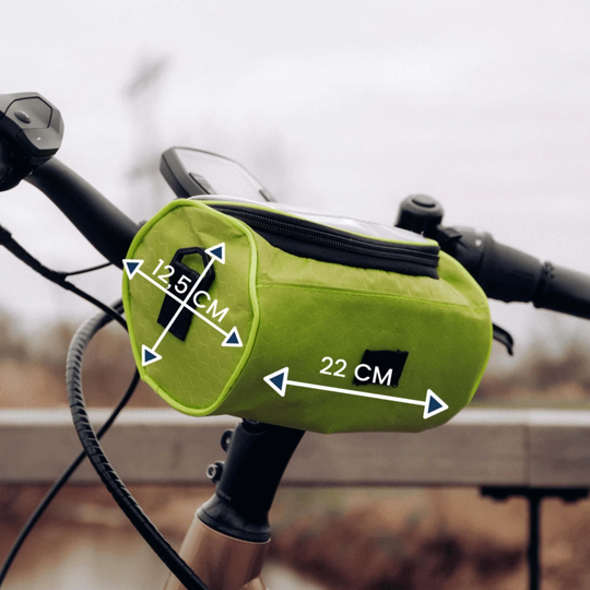 Waterproof Bicycle Handlebar Bag with Touchscreen Phone Holder for Cycling
