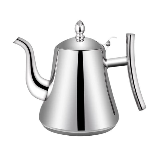 Polished Stainless Steel Teapot with Removable Infuser for Loose-Leaf Tea