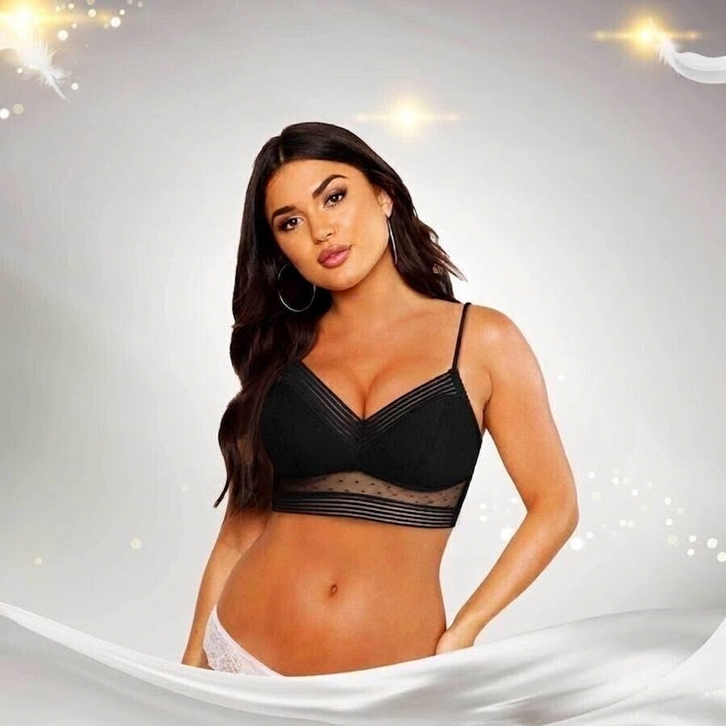 Black low back lifting bralette