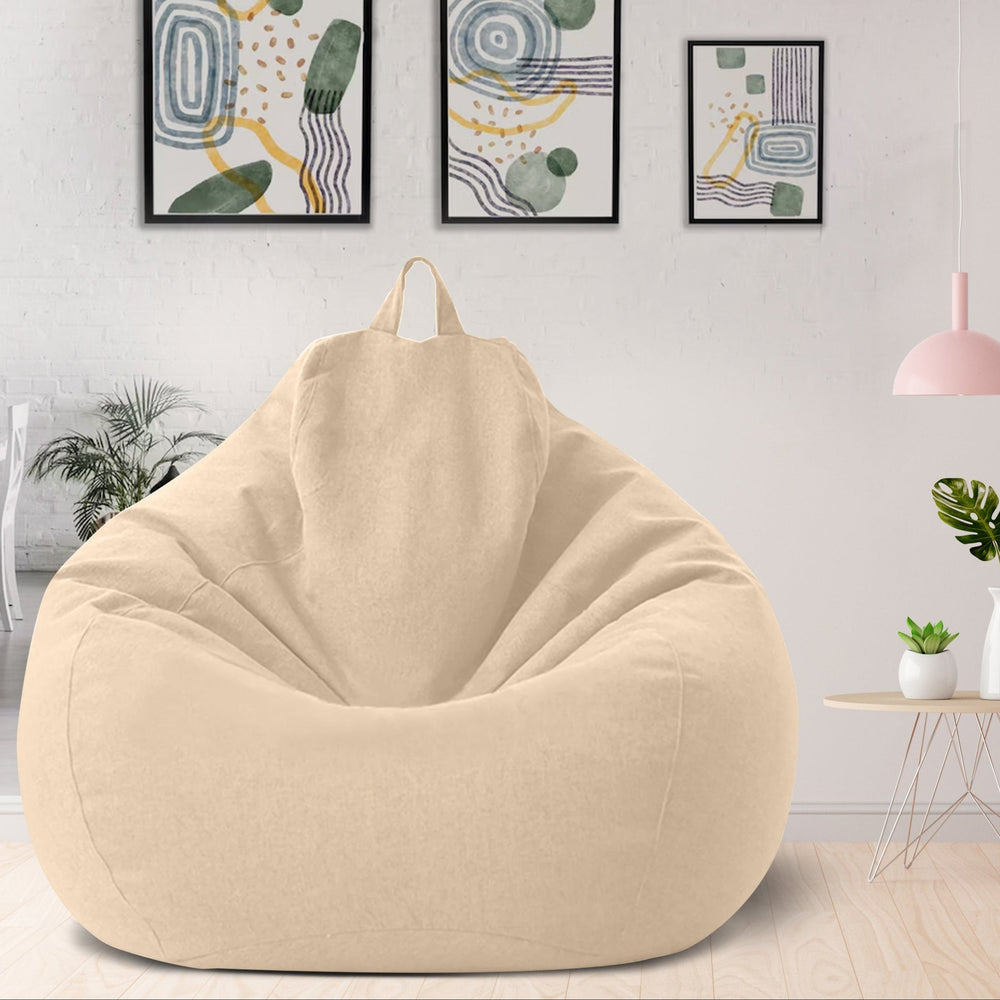 Cozy Linen Bean Bag Cover for Living Room and Lounge Seating