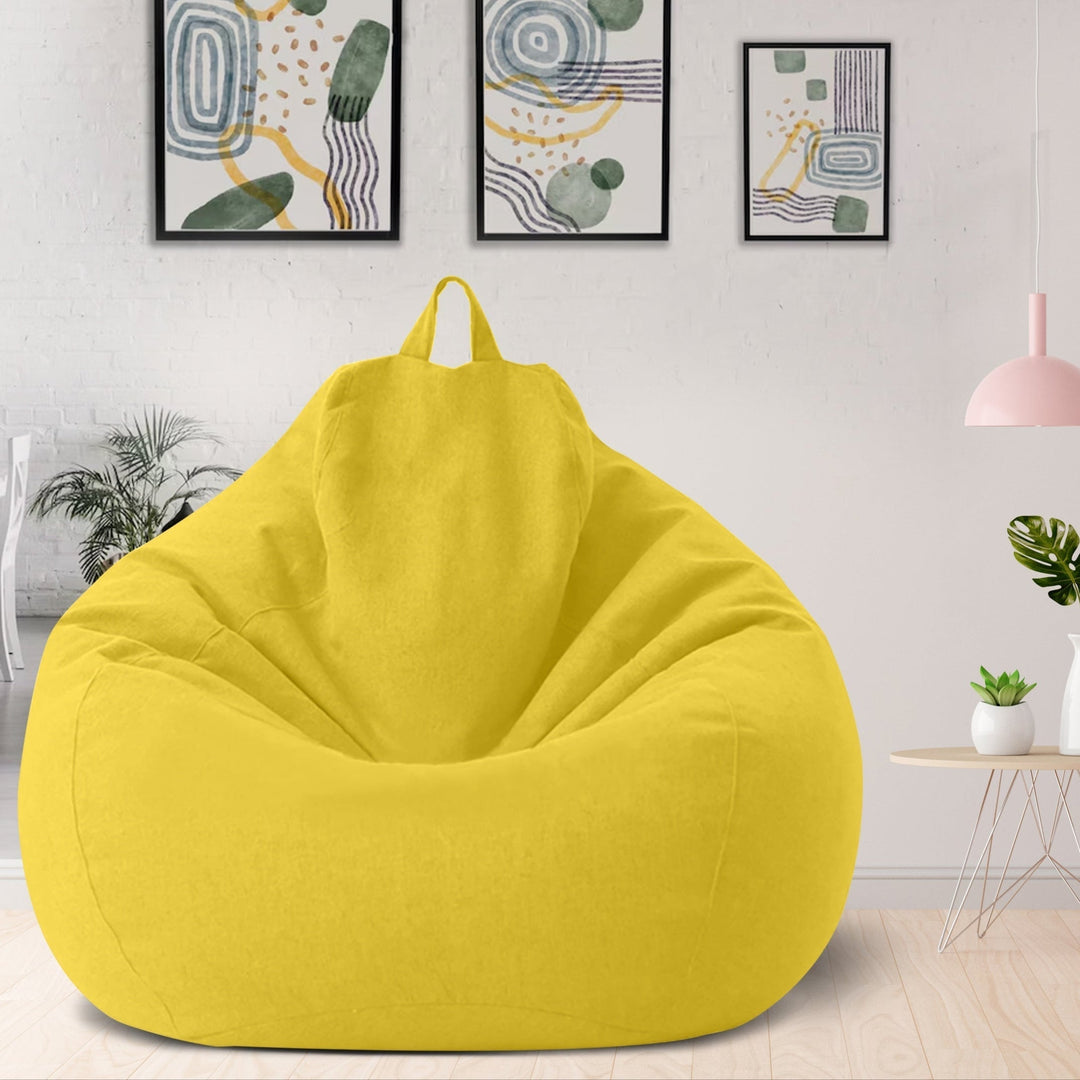 Cozy Linen Bean Bag Cover for Living Room and Lounge Seating