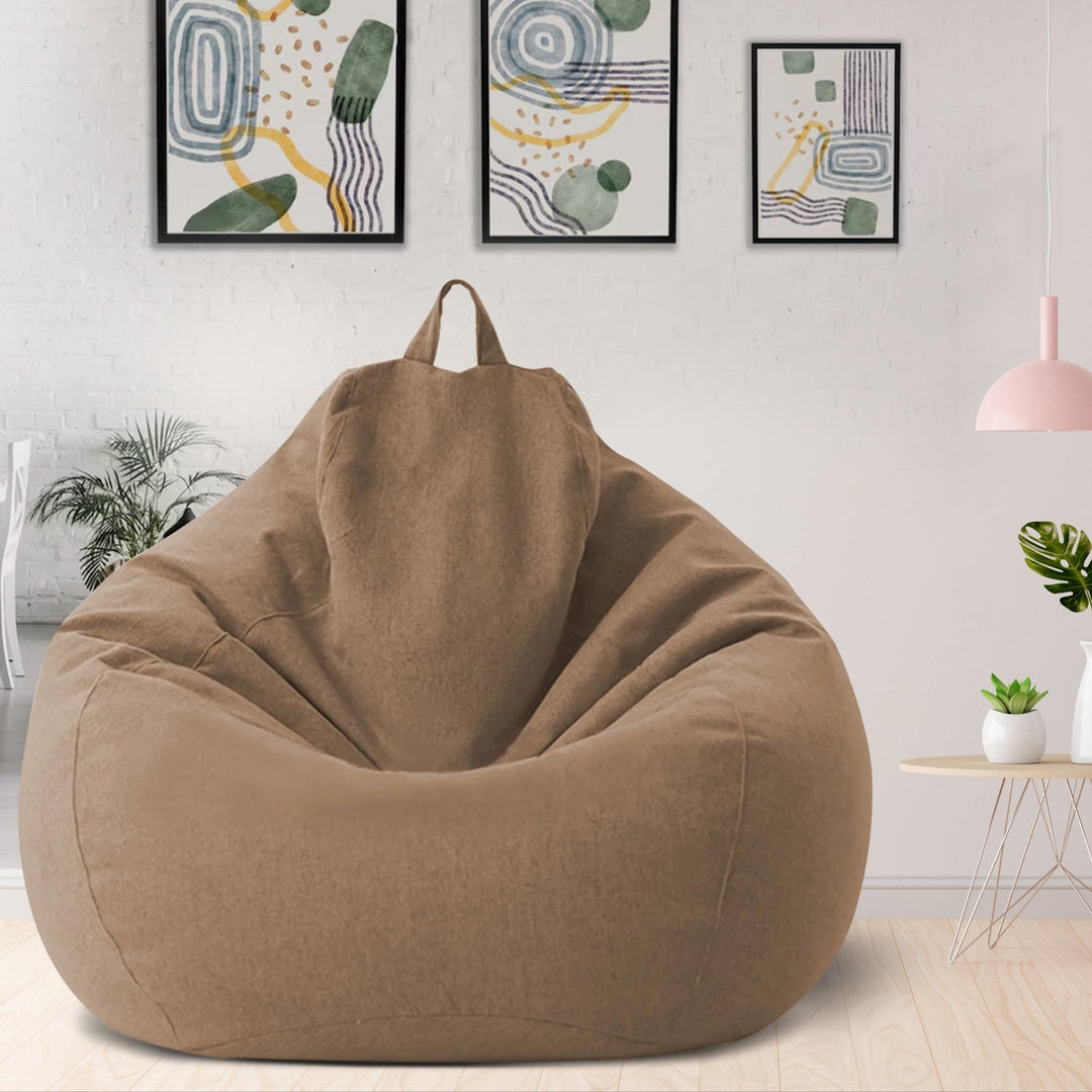 Cozy Linen Bean Bag Cover for Living Room and Lounge Seating