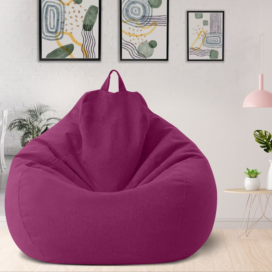 Cozy Linen Bean Bag Cover for Living Room and Lounge Seating