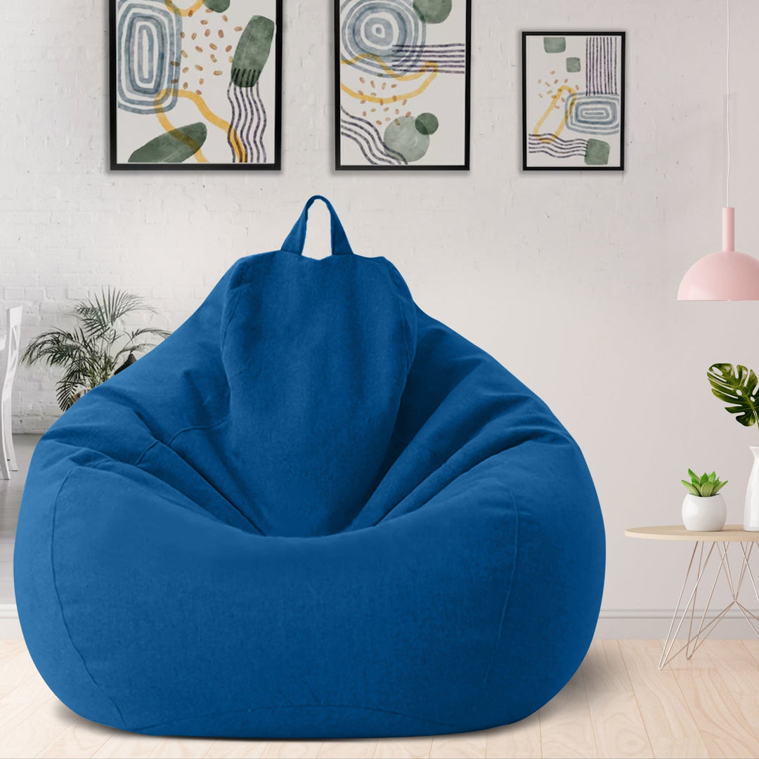 Cozy Linen Bean Bag Cover for Living Room and Lounge Seating