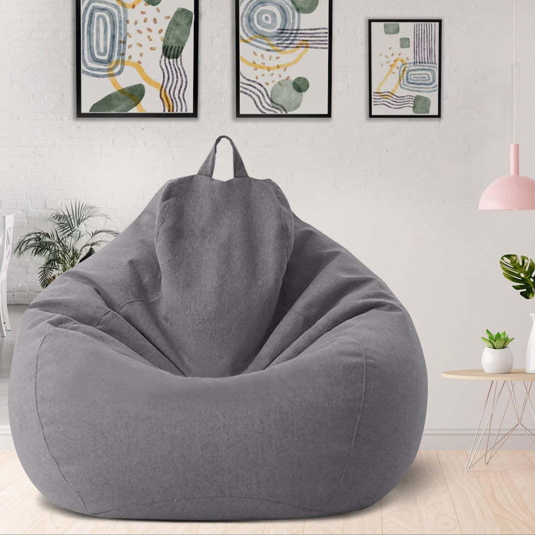 Cozy Linen Bean Bag Cover for Living Room and Lounge Seating