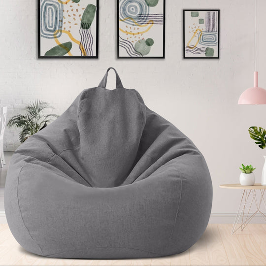 Cozy Linen Bean Bag Cover for Living Room and Lounge Seating