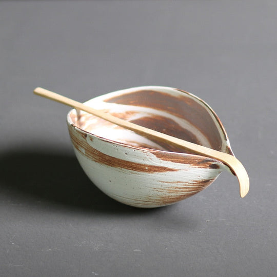 Traditional Ceramic Matcha Tea Set with Bamboo Whisk for Home Brewing