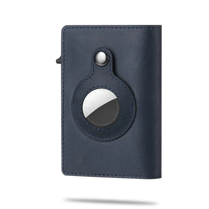 Dark blue AirTag card wallet