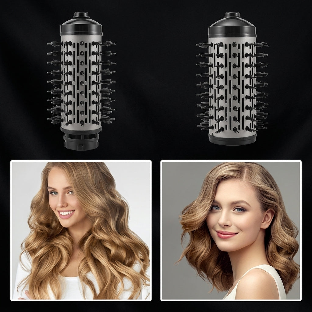 Salon Style Rotating Hot Air Brush and Hair Dryer for Effortless Curls and Waves