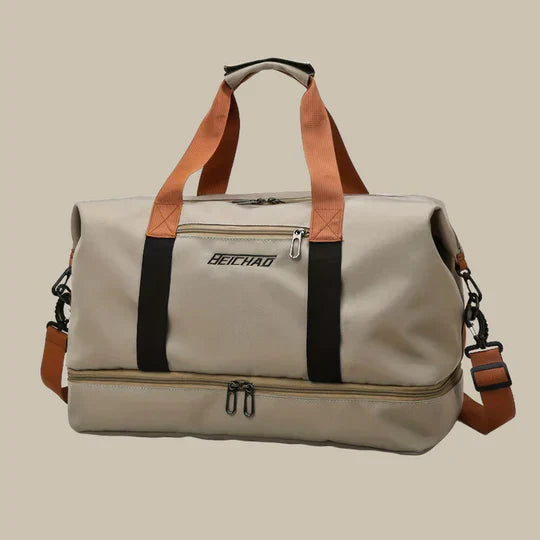 Khaki duffel bag