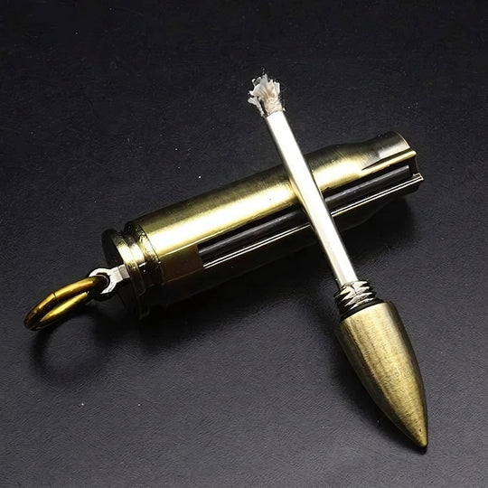 Waterproof Flint Fire Starter Survival Keychain for Camping and Outdoors