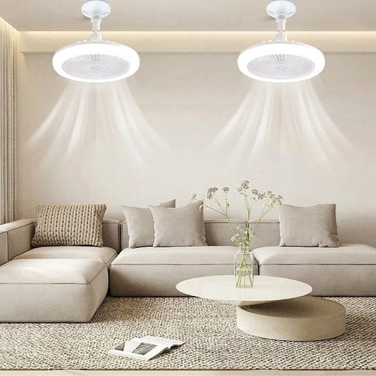 Ceiling fan lights in living room