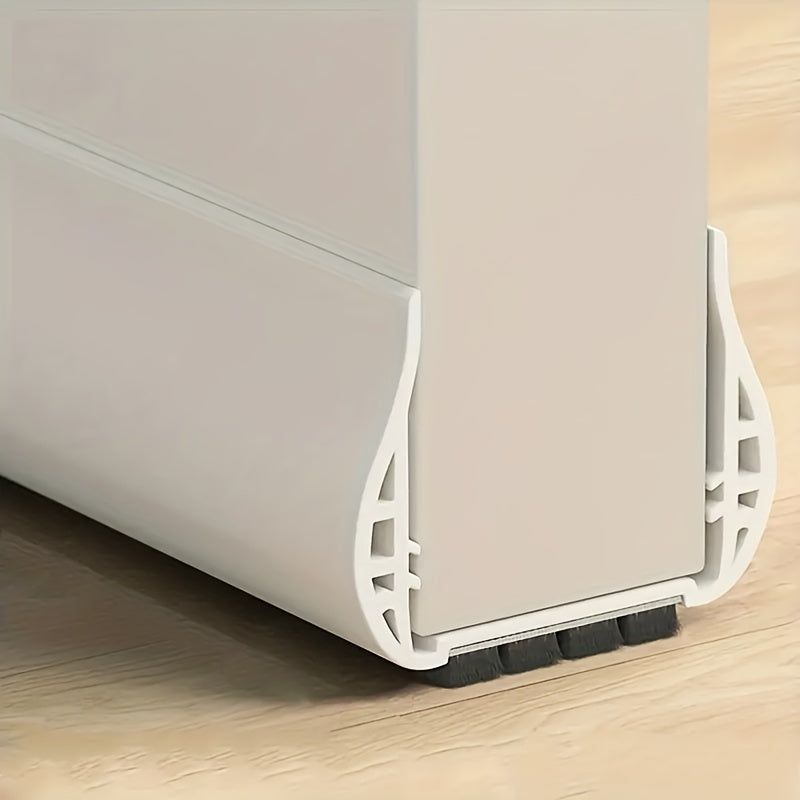 White under-door draft stopper
